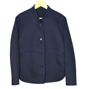 J. Crew Black and Navy Blue Tipped Twill Jacket